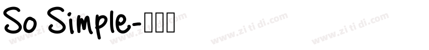 So Simple字体转换